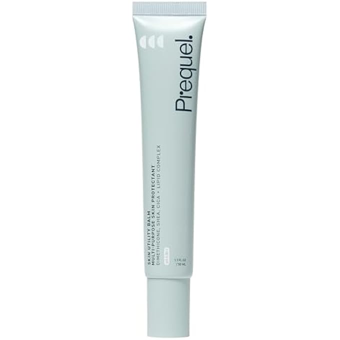 Prequel SKIN UTILITY BALM. ADVANCED OCCLUSIVE FACE CREAM FOR DRY SKIN, MOISTURIZER FOR SENSITIVE SKIN. THICK NON-COMEDOGENIC BARRIER PROTECTION WITH DIMETHICONE AND SHEA BUTTER. 1.7OZ TUBE - Image 1
